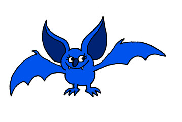Cartoon illustration of a bat girl