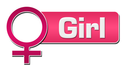 Girl Pink Female Symbol Horizontal 
