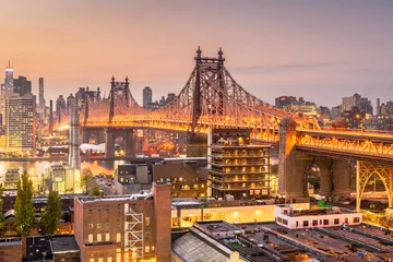 Fotobehang New York New York, New York, USA Manhattan skyline with the Queensboro Bridge.  © SeanPavonePhoto