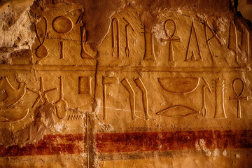 hieroglyph in temple of queen hatsepsut