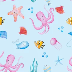 Printed kitchen splashbacks Sea life sea life pattern