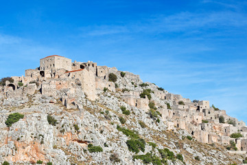 Fototapeta na wymiar The medieval village of Anavatos of Chios, Greece