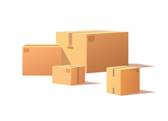 Fragile Packs, Closed Packages with Adhesive Tape