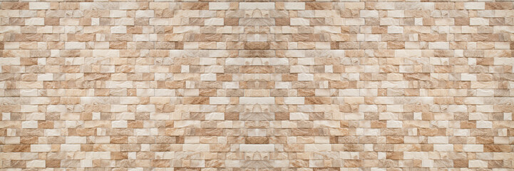 Panele Szklane  panorama of brown Slate Marble Split Face Mosaic  pattern and background