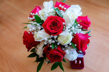 wedding bouquet of roses