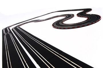 track race transportation toy isolated