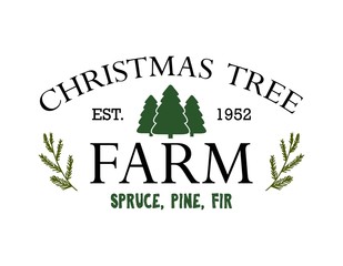 Vintage sign for Christmas Tree Farm vector