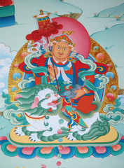 Fresco in a Tibetan monastery