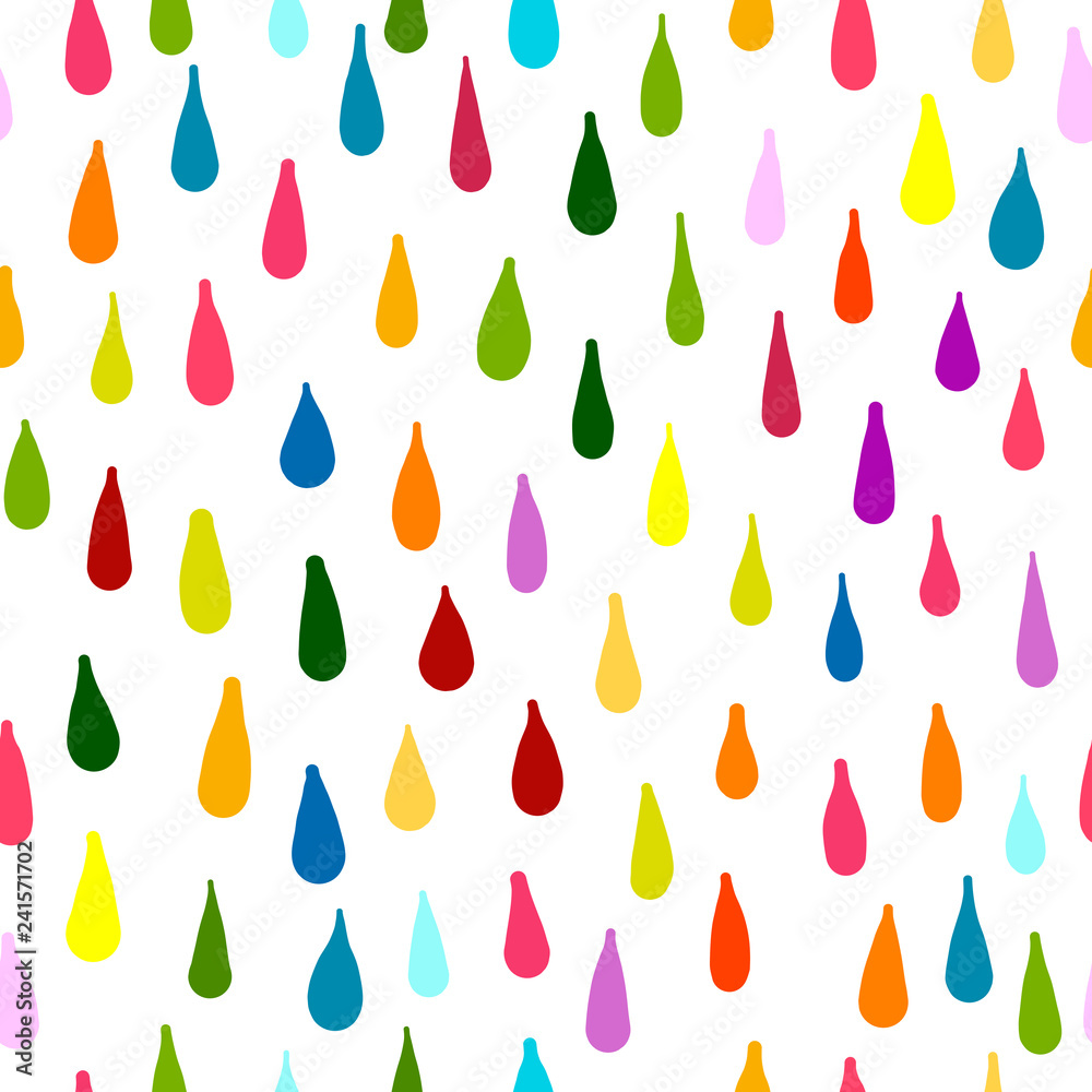 Poster rain, seamless pattern for your design