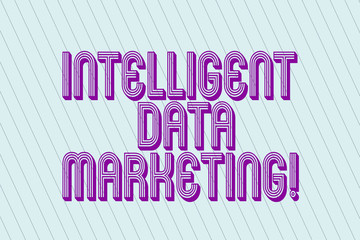 Handwriting text Intelligent Data Marketing. Concept meaning Information relevant to a target account s is market Blank Pastel Rectangle with Diagonal Seamless Straight Dotted Lines photo