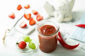 Hot strawberry sauce