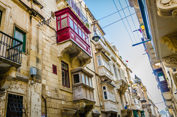 Fototapeta na wymiar Streets of Valletta, Malta