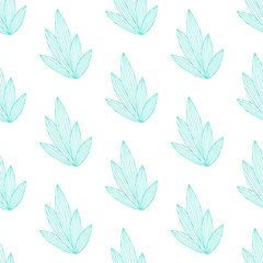 Hand draw seamless doodle pattern with flower line, great design for any purposes. Textile ornament Wedding and romantic ornament