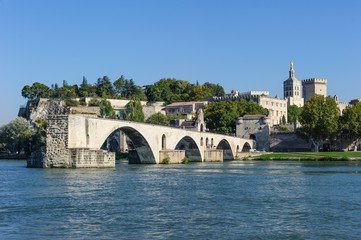 Naklejka premium Pont Saint-Bénézet in Avignon in Südfrankreich