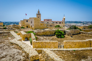 Fototapeta na wymiar View of the Gozo Citadel