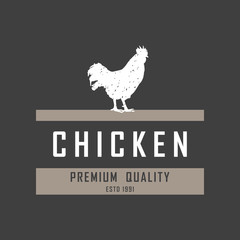 Fototapeta na wymiar Premium chicken logo. Labels, badges and design elements. Retro style. Vector Illustration.