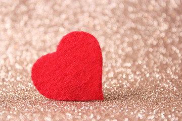 hearts on shiny background. Valentine's Day Background