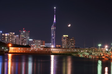福岡シーサイドももち　夜景風景