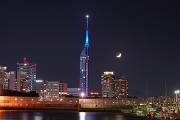 Obraz premium 福岡シーサイドももち 夜景風景