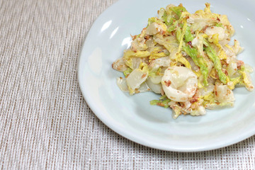 蒸し白菜のサラダ