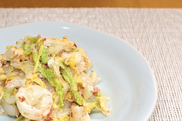 蒸し白菜のサラダ