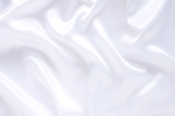 White cloth background abstract with soft waves.