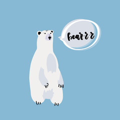 Cute polar bear. 
