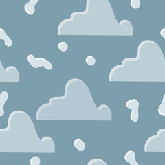 Seamlesspattern with snow heaps. 