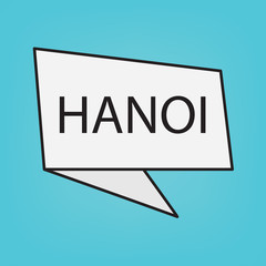 Hanoi word on a sticker- vector illustration