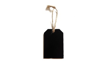 Black price tag on white background. Black friday concept. 