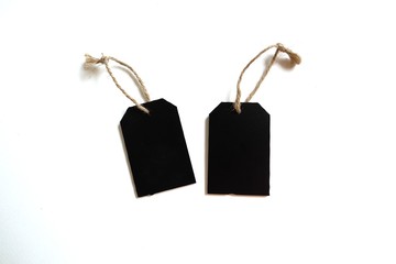 Black price tag on white background. Black friday concept. 