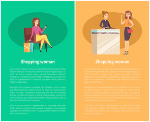 Female in Jewelry Store with Consultant Vector