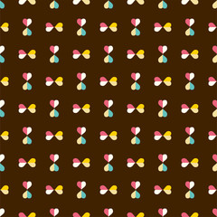 Consecutive heart background. Seamless pattern.Vector. 連続したハートのパターン