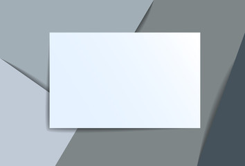 Fototapeta premium Frame with copy space for text design template, flyer, poster, card, banner, advertising layout, moderate colors and geometric shapes vector modern style paper cut 3d illustration.