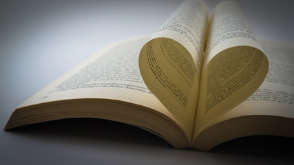 Heart shape paper book