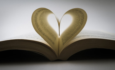 Heart shape paper book