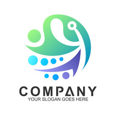 healthy life, wellness symbol, family and community icons, charity logo element