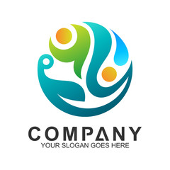 family care and healthy logo design