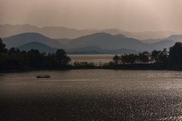 Panorama of Kaeng Krachan reservoir