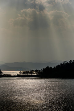 sunset over national park