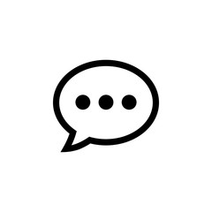 Chat icon vector. Chat Icon in trendy flat style isolated on grey background. Speech bubble symbol for web design