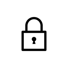Lock icon. Encryption icon. Lock Icon in trendy flat style isolated on white background. Security symbol for web design