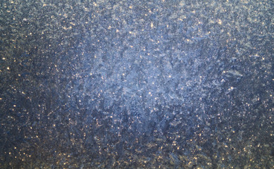 Frost texture with blue effect and glittery frost particles