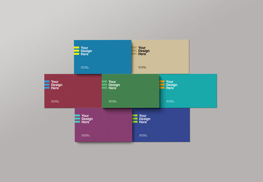 7 Business Cards Mockup