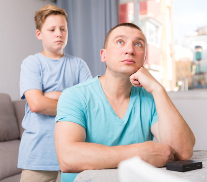 Man is offended and son is not wanting talking with him