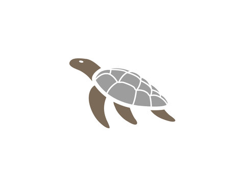 Sea turtle Swimming Logo vector image