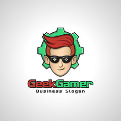 Geek Gamer is a gamer Hobbies Logo or Logo for Gamer
