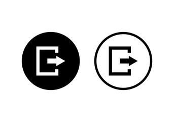 exit icon. logout icon. sign out icon