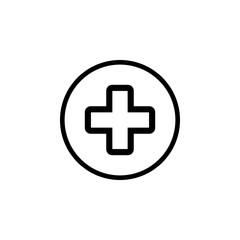 Fototapeta premium Plus Icon vector. Add plus icon. Addition sign. Medical Plus icon