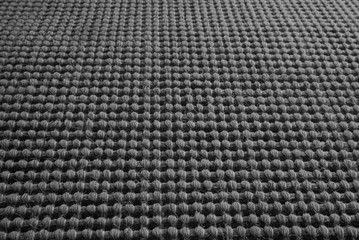 Carpet tufts black and white grayscale and perspective